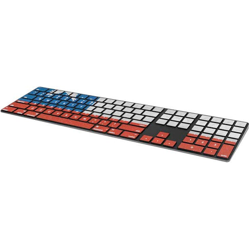 Chile Flag Distressed Magic Keyboard with Numeric Keypad Skin